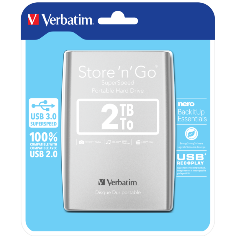 Externi hard disk Verbatim 2TB store 'n' go 2.5, USB 3.0 GEN1