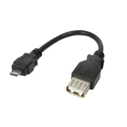 NaviaTec USB A ženski na USB B muški kabel, 0,3m OTG